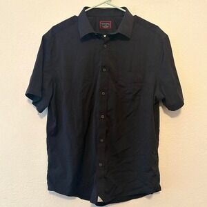 Dark navy Untuckit short sleeve button up shirt size L